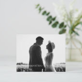 Einfach und elegant Save the Date Postkarte (Stehend Vorderseite)
