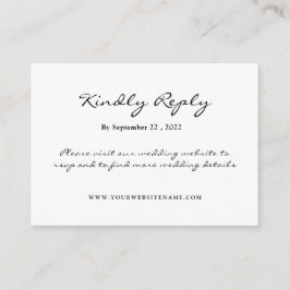 Einfach und elegant: Schwarze Linse mit Monogramm Begleitkarte