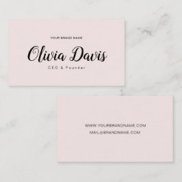 Einfach und elegant visitenkarte