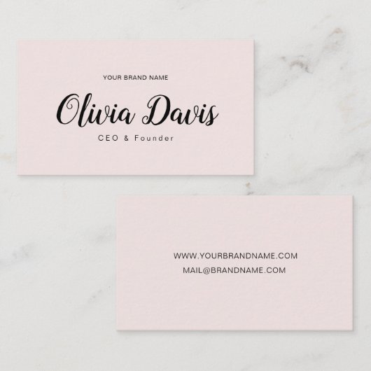 Einfach und elegant visitenkarte (Vorne/Hinten)