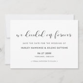Einfach und elegant Wir entschieden uns für immer Save The Date (Vorderseite)