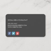 Einfach und fett (rot) visitenkarte (Rückseite)