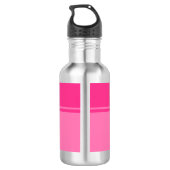 Einfach und Hübscher, Hot-Pink-Strip-Individuelle  Edelstahlflasche (Rückseite)