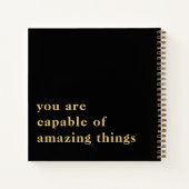 Einfach und individuell 2 Motivierend Zitat Gold S Notizblock (Rückseite)