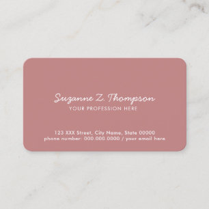 einfach und minimalistisch, basic old-rose profess visitenkarte