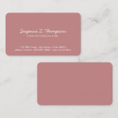 einfach und minimalistisch, basic old-rose profess visitenkarte (Vorne/Hinten)