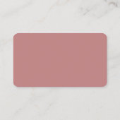 einfach und minimalistisch, basic old-rose profess visitenkarte (Rückseite)