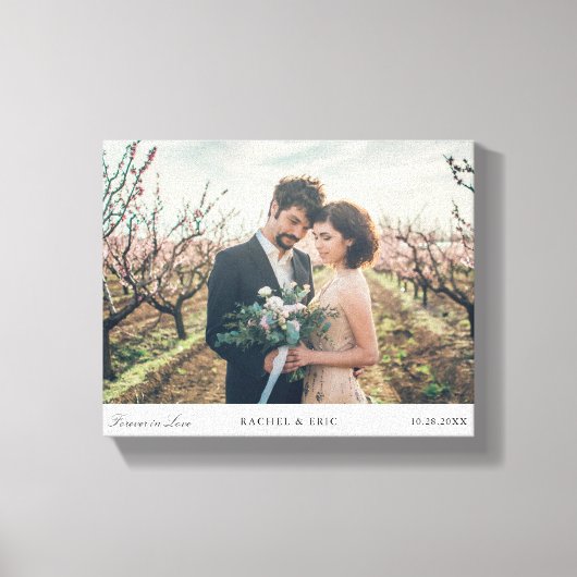 Einfach und minimalistisch Forever in Liebe Foto Leinwanddruck (Vorderseite)