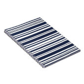 Einfach und modern blau gestreift notizblock (Rechte Seite)