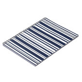 Einfach und modern blau gestreift notizblock (Linke Seite)