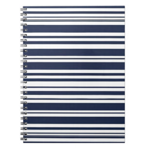 Einfach und modern blau gestreift notizblock