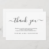 Einfach und modern dankeskarte (Vorne/Hinten)