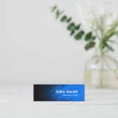 Einfach und modern dunkelblau mini visitenkarte (Stehend Vorderseite)