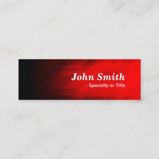 Einfach und modern dunkelrot mini visitenkarte (Vorderseite)