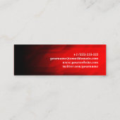 Einfach und modern dunkelrot mini visitenkarte (Rückseite)