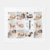 Einfach und modern | FotoCollage für Opa Fleecedecke (Vorderseite (Horizontal))