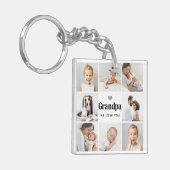 Einfach und modern | FotoCollage für Opa Schlüsselanhänger (Vorderseite links)