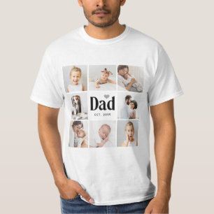 Einfach und modern FotoCollage für Vater T-Shirt