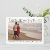 Einfach und modern halten Sie das Date-Foto fest Save The Date (Stehend Vorderseite)