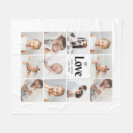 Einfach und modern | LIEBE Fleecedecke (Vorderseite (Horizontal))