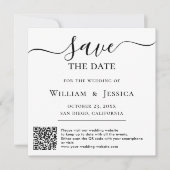 Einfach und modern mit Minimalistischem QR-Code Save The Date (Vorderseite)
