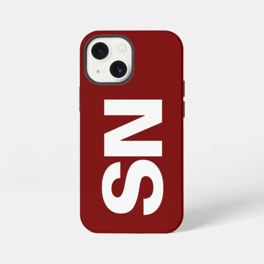 Einfach und modern Name Minimal Cherry Red iPhone Hülle (Rückseite)