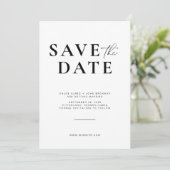 Einfach und modern Save the Date mit Foto Einladung (Stehend Vorderseite)