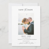 Einfach und modern Save the Date mit Foto Einladung (Vorderseite)