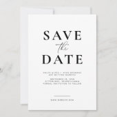 Einfach und modern Save the Date mit Foto Einladung (Vorderseite)