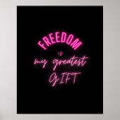 Einfach und Motivierend mit neonrosa Typografie Poster (Vorne)