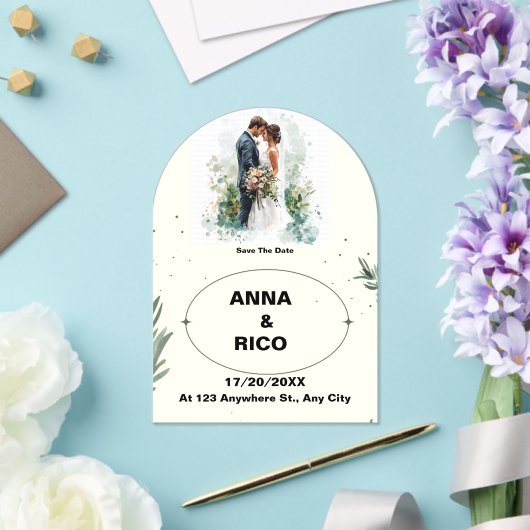 EINFACH UND ROMANTISCH: ROMANTISCH SPEICHERN SIE D ACRYLEINLADUNGEN (Insitu (Hochzeit))