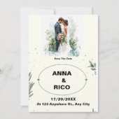 EINFACH UND ROMANTISCH: ROMANTISCH SPEICHERN SIE D EINLADUNG (Vorderseite)