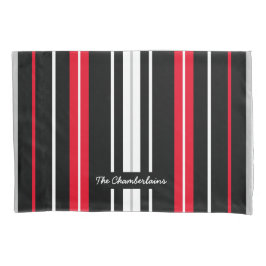 Einfach und rot, weiß und schwarz kissenbezug