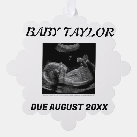 EINFACH UND SCHNELL: BABYANMELDUNG ORNAMENT KARTE (Vorderseite)