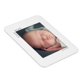 Einfach und stilvoll Baby-Foto Name und Geburtsdat Magnet (Rechte Seite)