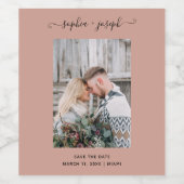 Einfach und stilvoll | FOTO SAVE THE DATE Weinetikett (Einzelnes Label)