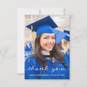 Einfach und stilvoll | Moderner Abschluss mit zwei Dankeskarte (Vorderseite)