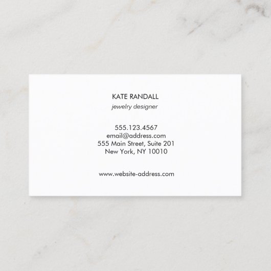 Einfach und stilvoll Türkis Blau Beruflich Visitenkarte (Rückseite)