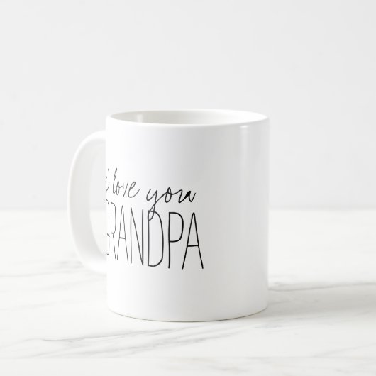 Einfach und süß Personalisiert I Liebe Sie Opa Kaffeetasse (Vorderseite Links)