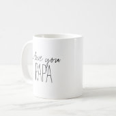 Einfach und süß Personalisiert I Liebe You Papa Kaffeetasse (Vorderseite Links)