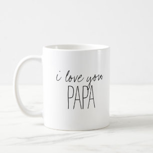 Einfach und süß Personalisiert I Liebe You Papa Kaffeetasse