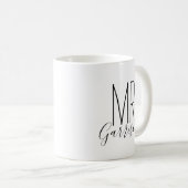 Einfach und süß Personalisiert Mr. Monogram Kaffeetasse (VorderseiteRechts)