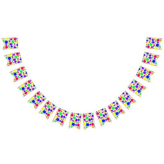 Einfach undurchsichtige SPOTS Wimpelkette (Alle)