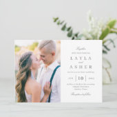 Einfach United Foto Wedding Invitation SUN Dankeskarte (Stehend Vorderseite)