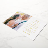 Einfach United Real Foil Foto Hochzeitseinladung Folieneinladung (Gedreht)