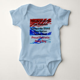 Einfach "United We Stand One Nation" angespornt Baby Strampler