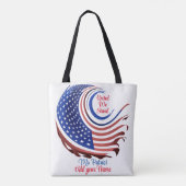 Einfach "United We Stand Patriotic Shopper" angesp Tasche (Rückseite)