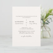 Einfach uns Light Champagne Wedding II Einladung (Stehend Vorderseite)