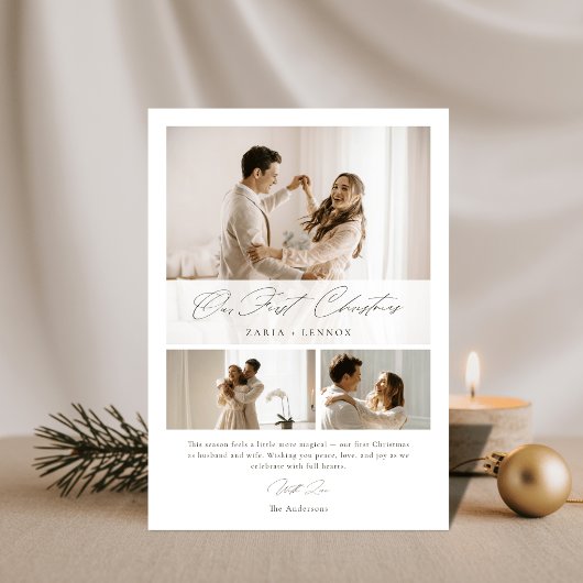 Einfach unser erstes Weihnachten Elegant Script 3
