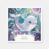 Einfach unter dem Meereskids-Wal zum Geburtstag Serviette (Vorderseite)